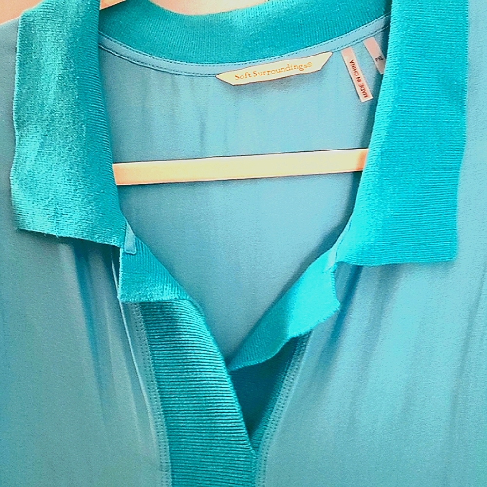 Soft Surroundings PXL Blue Blouse